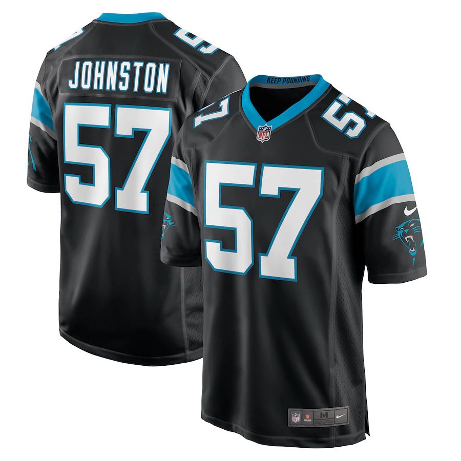 Men Carolina Panthers #57 Clay Johnston Nike Black Game NFL Jersey->carolina panthers->NFL Jersey